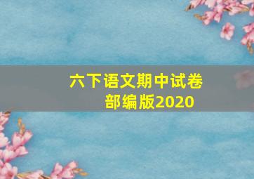 六下语文期中试卷 部编版2020